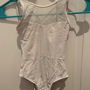 Wear Moi white mesh leotard
